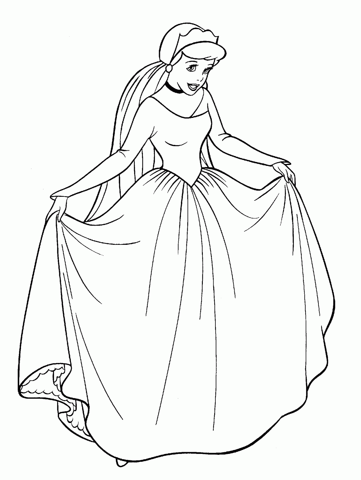 Princess Cinderella Coloring Pages Kids Coloring Pages Princess Cinderella Coloring Pages Kids Coloring Pages