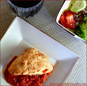 Pizza Brunch Scones, light and flaky savory scones infused with pizza ingredients. | Recipe developed by www.BakingInATornado.com | #recipe #cook