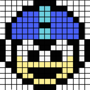 minecraft pixel art megaman head