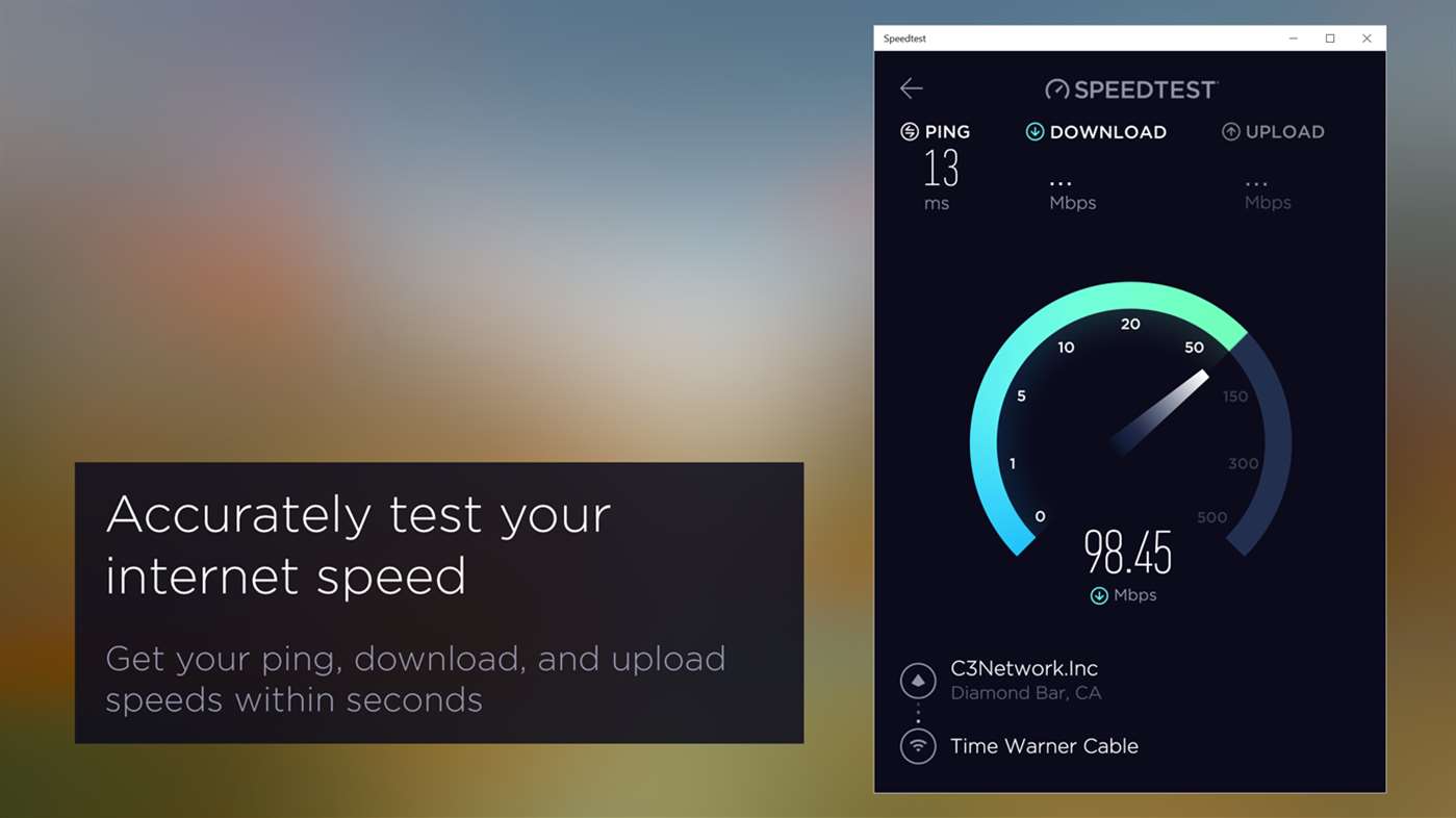تحميل برنامج فحص سرعة الانترنت ويندوز 10 Speedtest تحميل برنامج فحص سرعة الانترنت ويندوز 10 Speedtest