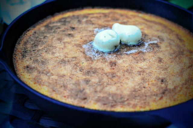 Skillet Cornbread with Maple Butter | Cheesy Pennies