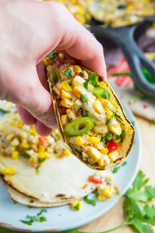 Roasted Corn Queso Fundido and Avocado Tacos Roasted Corn Queso Fundido and Avocado Tacos