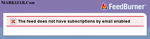 The feed does not have subscriptions by email enabled