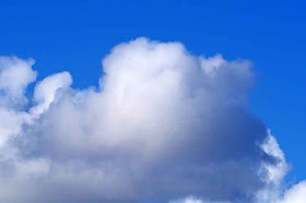 blue sky, white clouds