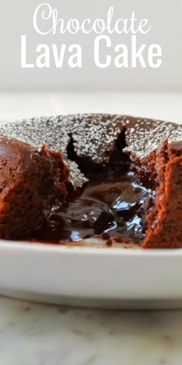 Chocolate Lava Cake recipe with molten chocolate center is the perfect chocolate fix! A great dessert for Valentines Day from Serena Bakes Simply From Scratch.