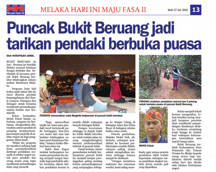 TOURISM MELAKA BUKIT BERUANG
