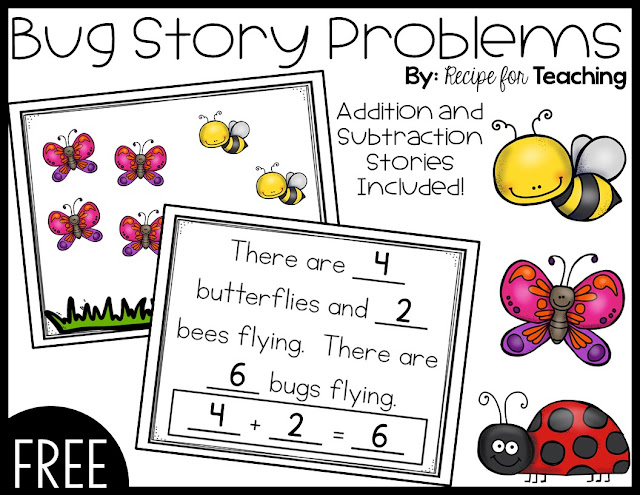 Bug Story Problems - Recipe for Teaching
