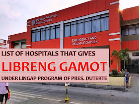 Remember President Duterte's promise to give free medicine to poor families? It is now implemented nationwide. Non-other Department of Social Welfare and Development (DSWD) Secretary Judy Taguiwalo confirmed the good news. Poor families around the country may now avail themselves of free medicines from six government hospital under Libreng Gamot Para Sa Masa (Lingap) program. This is a replication of Duterte's program when he was a mayor of Davao City. List of hospitals that give free medicines under Pres. Duterte's Lingap Program