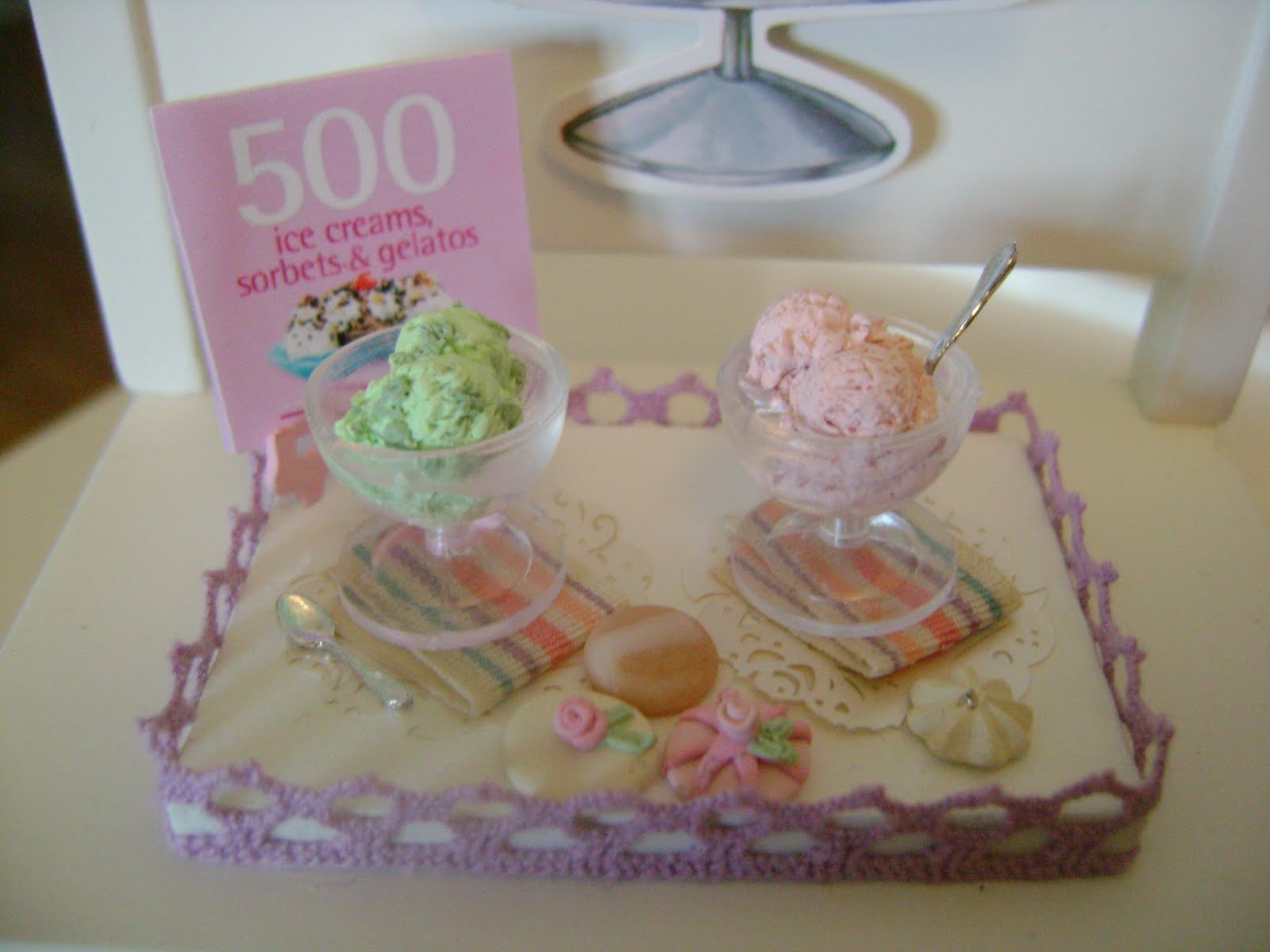 Baking In Miniature Shabby Ice Cream Trays