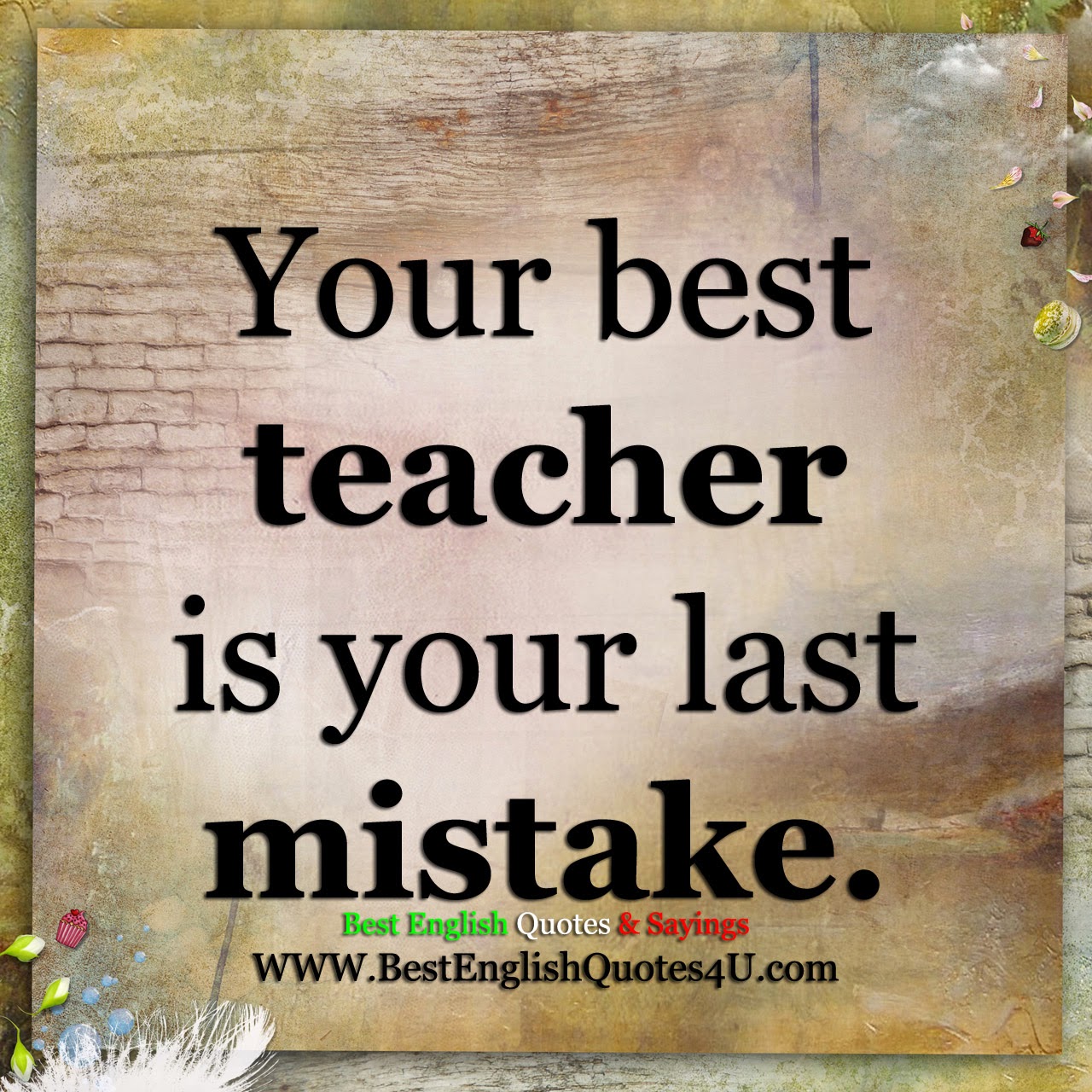 Life is the best teacher