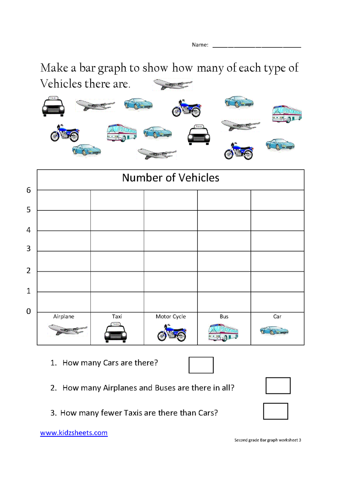 1st Grade Bar Graph Worksheet submited images.