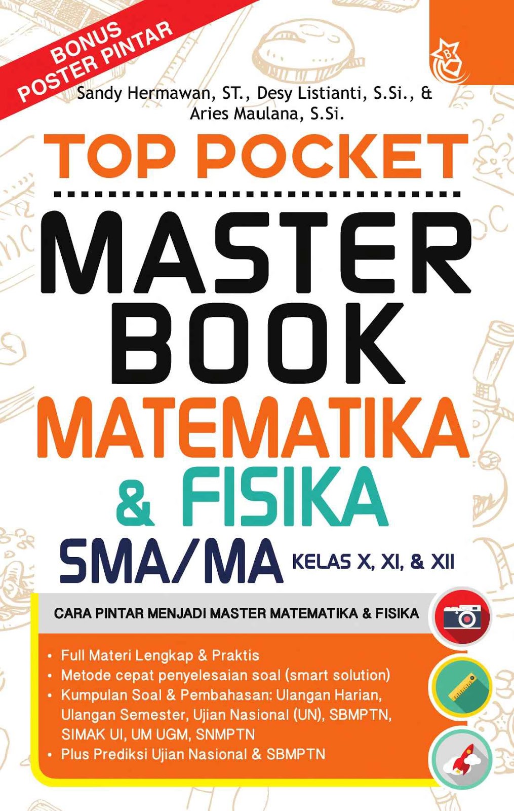 Download Top Pocket Master Book Matematika dan Fisika SMA Kelas X, XI dan XII