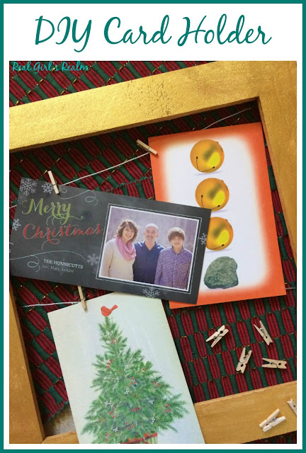 Make a holder for those Christmas cards with just a few supplies!