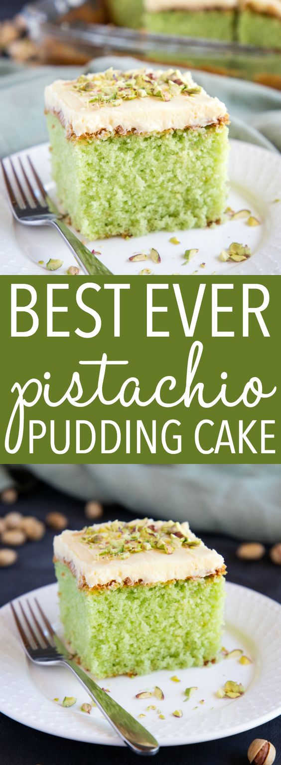 BEST EVER PISTACHIO PUDDING CAKE Resto cake