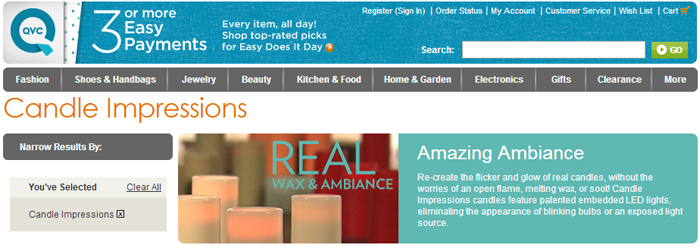 Candle Impressions Flameless Candle Blog : Easy Does It Day on QVC!