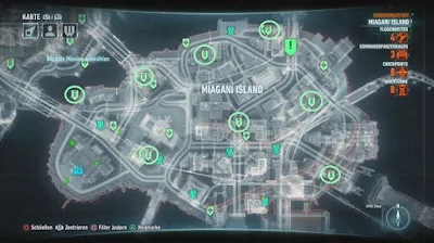 Batman Arkham Knight, Occupy Gotham, Miagani Island, Tower Locations map