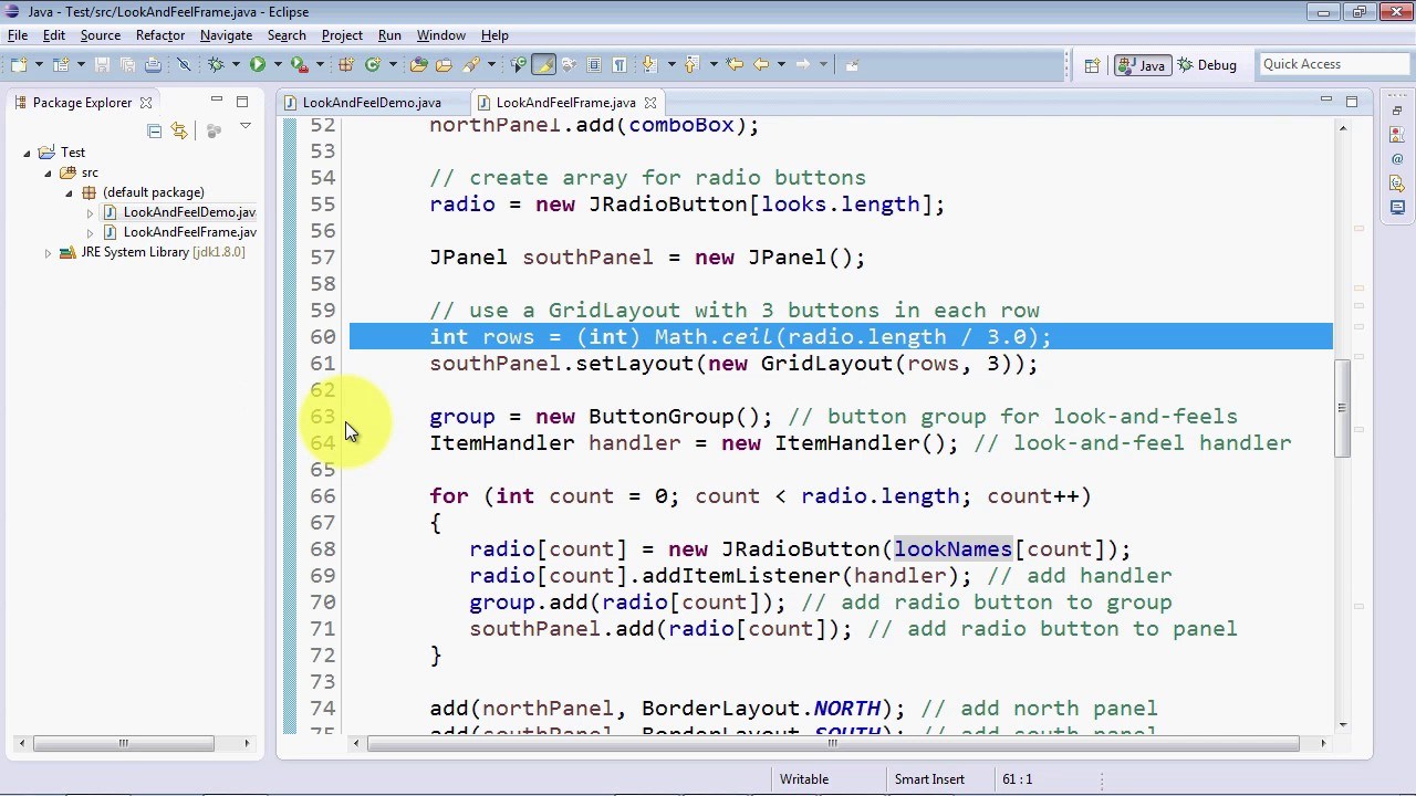 Pluggable look and feel