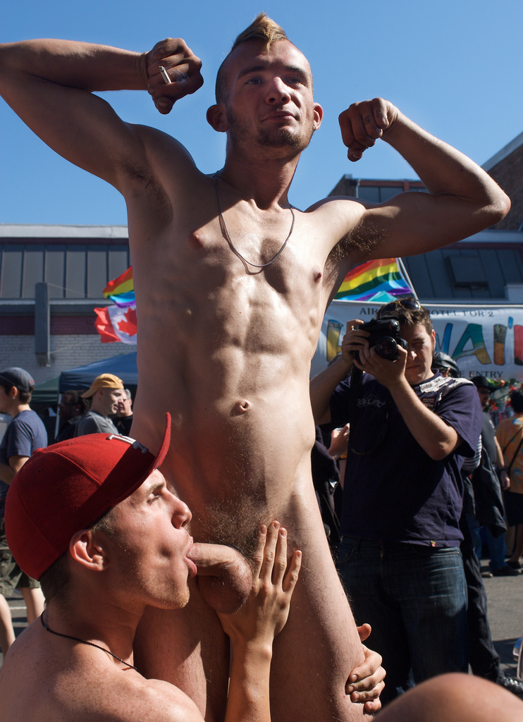Gay mans pleasure: sex in public.