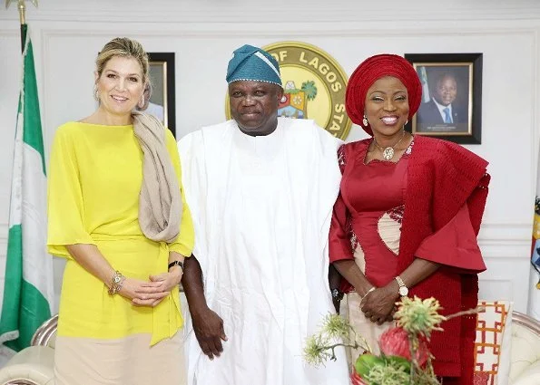 Queen Maxima met with Governor of the state of Lagos, Akinwunmi Ambode
