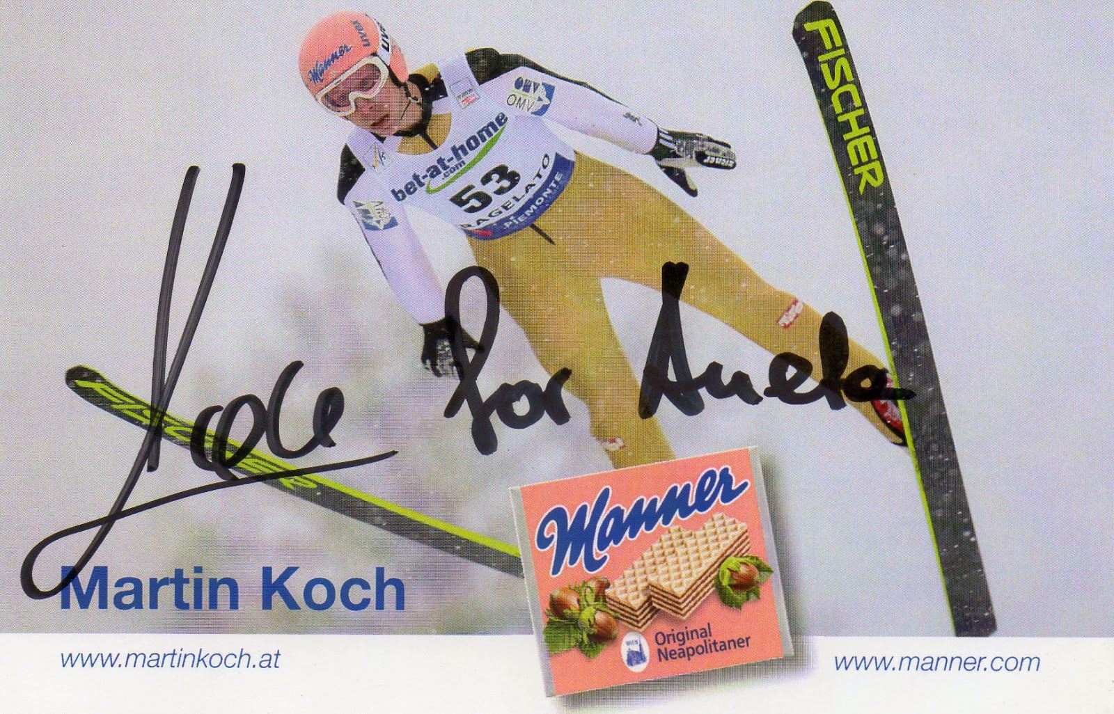 Autografy skijumping Martin Koch