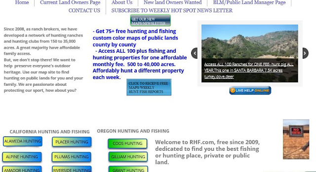 hunting and fishing private ranches or lands oregon and california