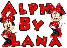 Alfabeto animado de Minnie coqueta BY LANA.  