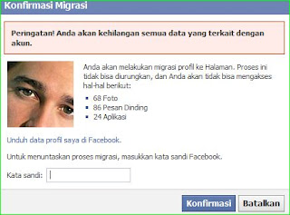 cara migrasi facebook menjadi fan page
