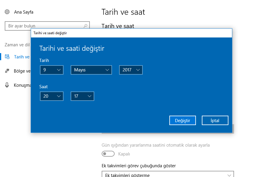 Windows'da tarih, saat ve ilgili ayarlar nasıl özelleştirilir 7 Windows 10 tarih ve saat ayar%25C4%25B1 7