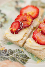Lemon Shortbread Cookies with Strawberries and Mascarpone