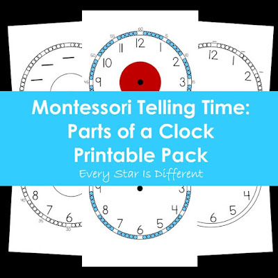 Montessori Telling Time: Parts of a Clock Printable Pack