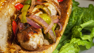 Mustard Glazed Brats with Sweet and Sour Slaw Recipe