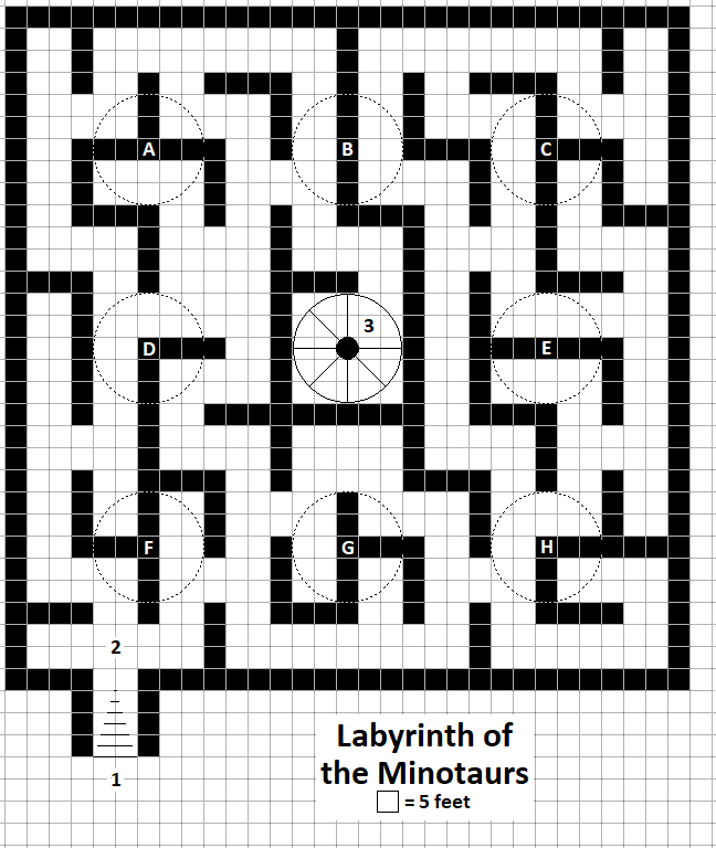 d20 Pirates Minotaur Labyrinth