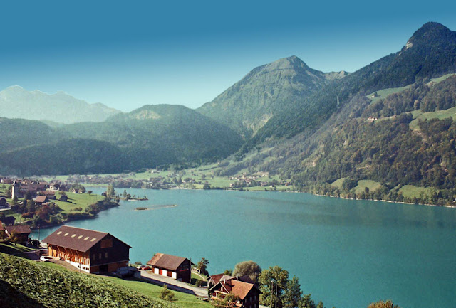 Lake in Switzerland's Alps