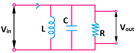 RLC Band reject filter circuit diagram