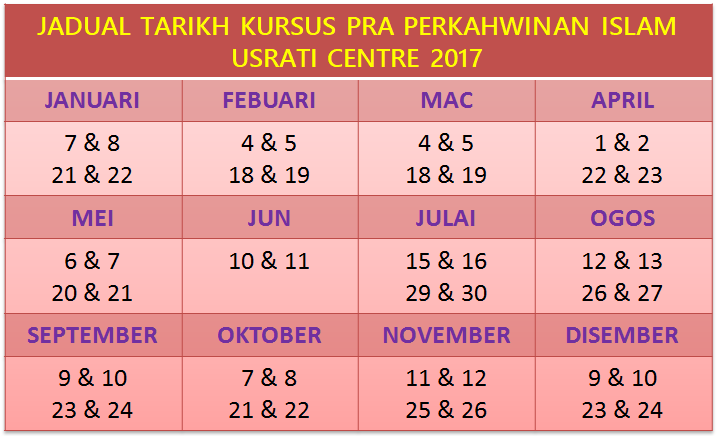 Slot kursus pra perkahwinan