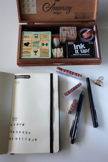 Cigar box, craft stamps, crafting box, planner, journal