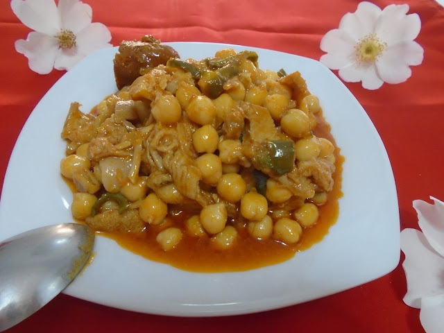 callos con garbanzos y chorizo