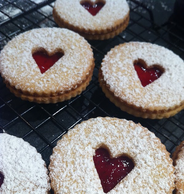 Maude and Betty: Coconut and Jam Hearts - more Christmas baking