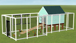 chicken backyard coop coops 3d plan software dreamplan chickens fenced
