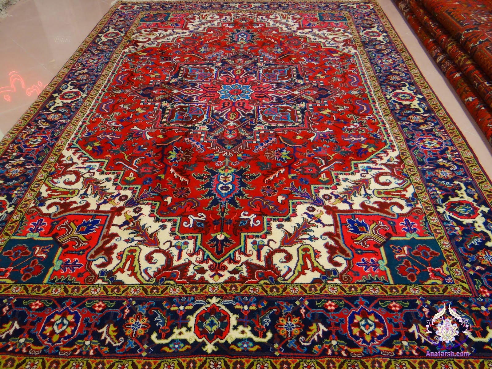 ANA Farsh , handmade carpet store جفت نه متری الوار نقشه هریس کد90011