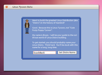 Linux Tycoon Start Screen