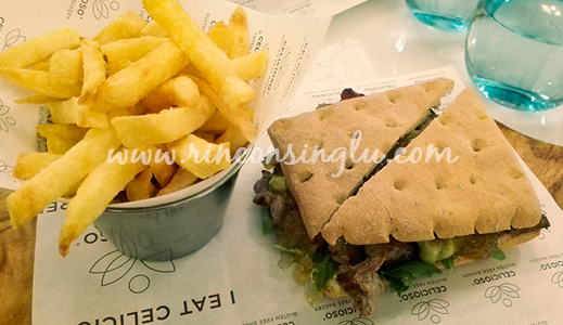 Sándwich Steak sandwich para celiacos en madrid