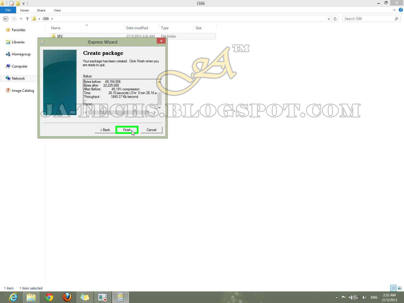 Create .CAB file for Windows SP2 and SP3 JA TECHS