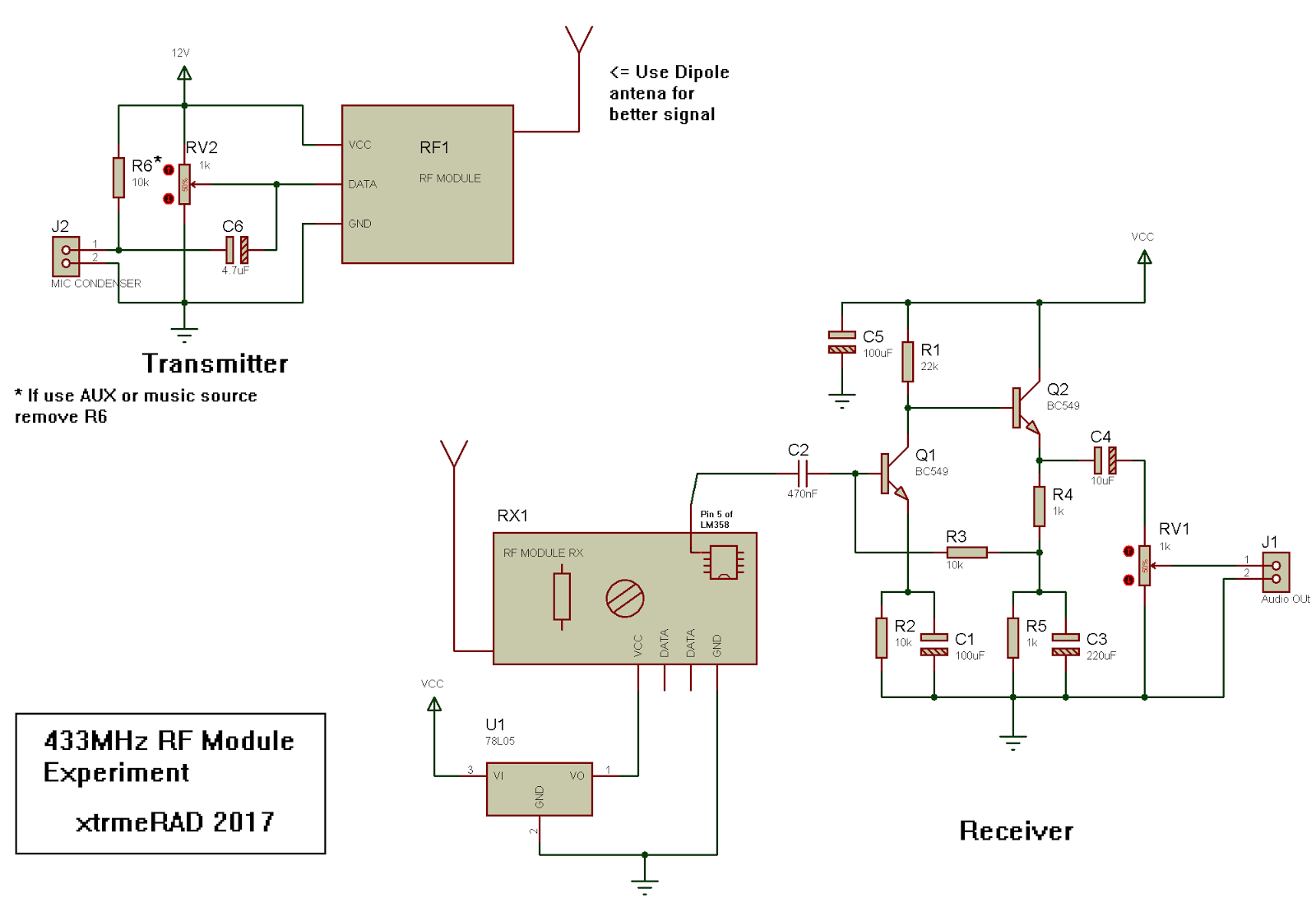 Transmisi Suara dengan 433MHz RF Module - xtrmeRad
