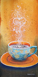 coffee cup painting paintings canvas fall abstract workshop lursen stephen acrylic watercolor paint artwork coffe mug winter tea november favorite