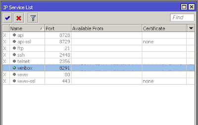 Mengenal Service Pada Mikrotik Cara mendisable port service pada router mikrotik