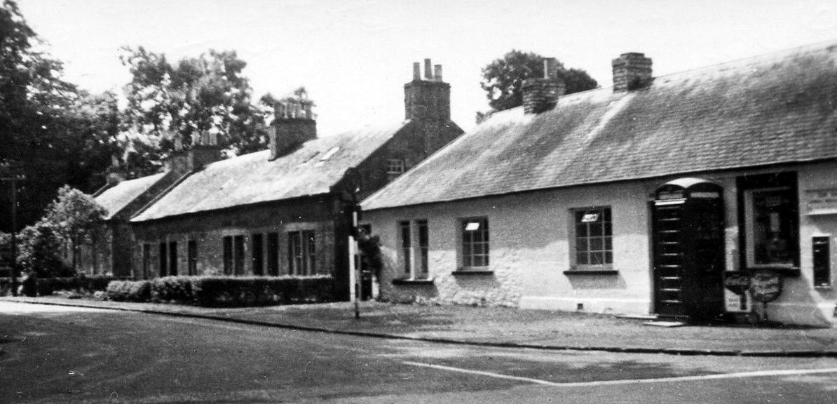 Tour Scotland Old Photograph Post Office And Cottages Bow Of Fife Scotland