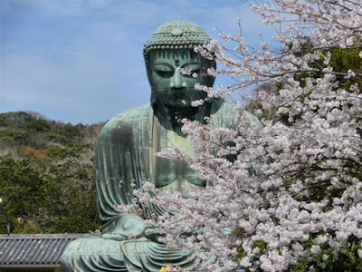  鎌倉大仏と桜