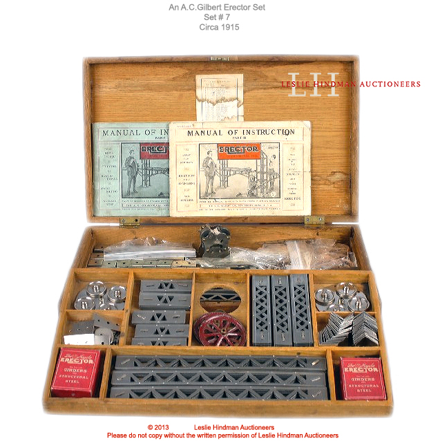 Old antique toys a c gilbert erector sets