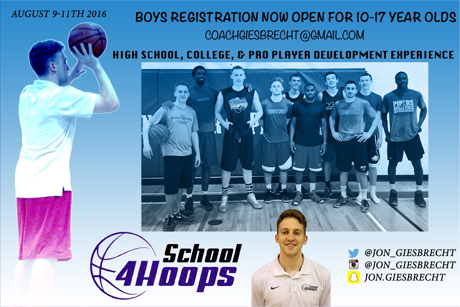 LAST CALL: School 4 Hoops Basketball Camps Set for Aug 9-11 for Ages 10 ...
